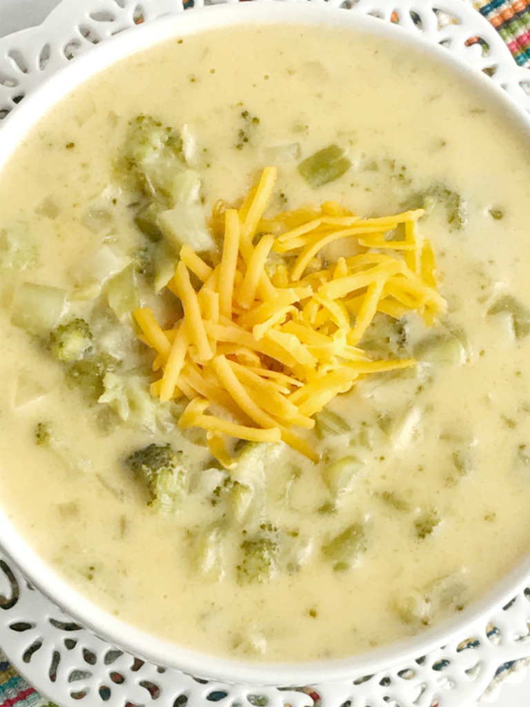 Creamy Broccoli & Cheese Soup Together as Family