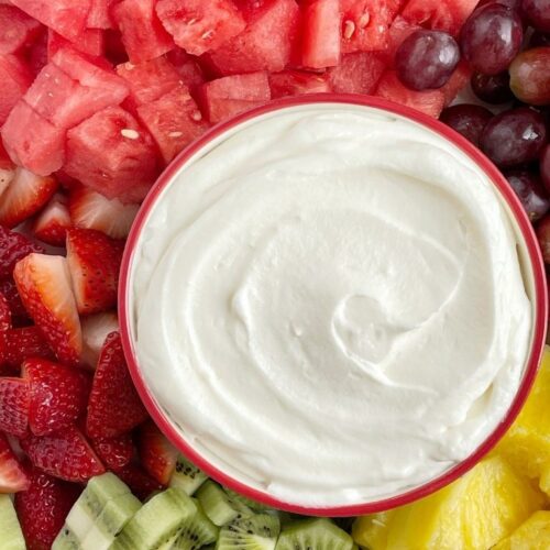 Coconut Cream Fruit Dip Together as Family