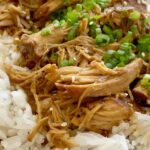Crockpot Teriyaki Chicken is an easy slow cooker chicken recipe that only needs a few ingredients. Chicken cooks in the crockpot in a sweet & delicious homemade teriyaki sauce. Serve over rice and garnish with green onions.