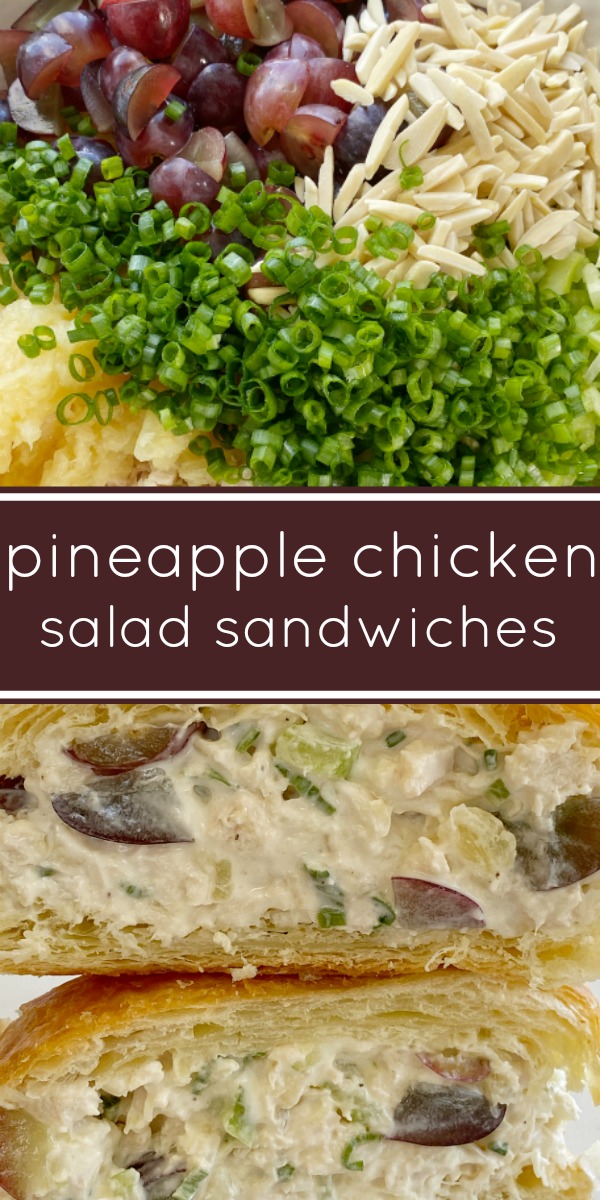 Pineapple Chicken Salad Sandwiches Together as Family