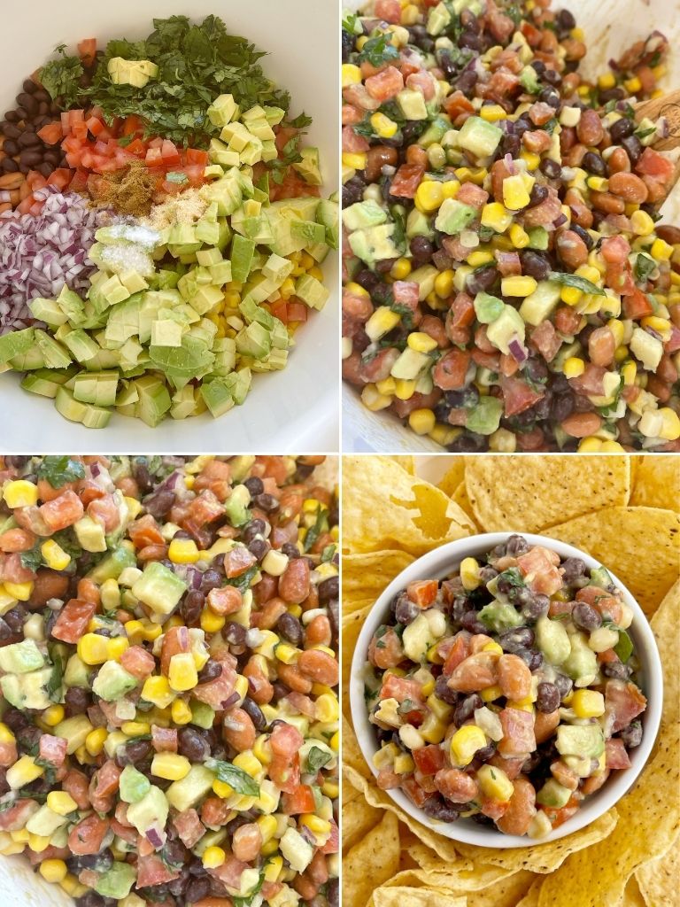 How to make cowboy salsa with step-by-step instructions with pictures.