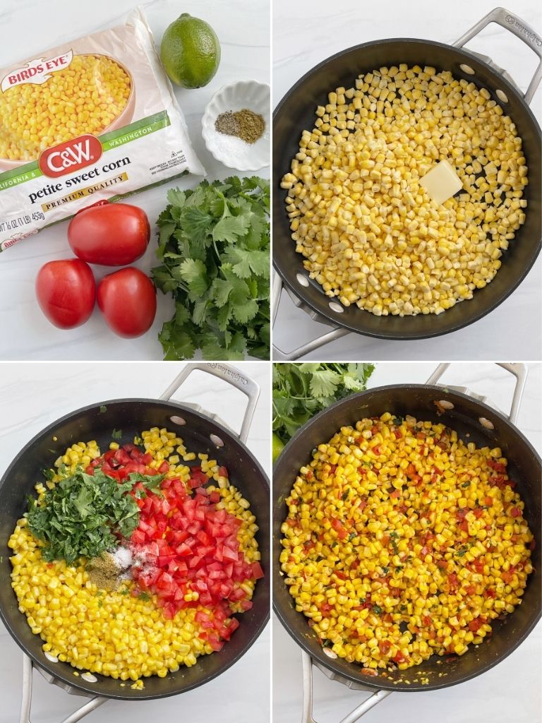How to make southwestern skillet corn with step by step instructions with pictures.