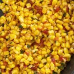 Southwestern corn in a skillet pan