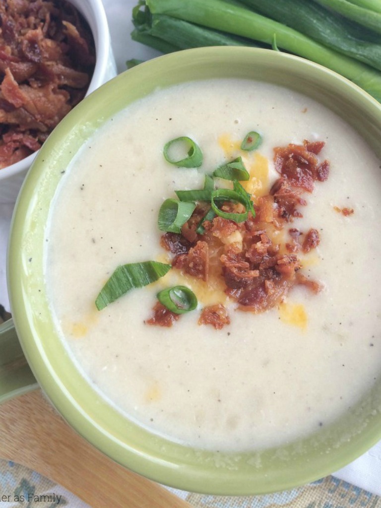 Slow Cooker Creamy Potato Soup Together as Family