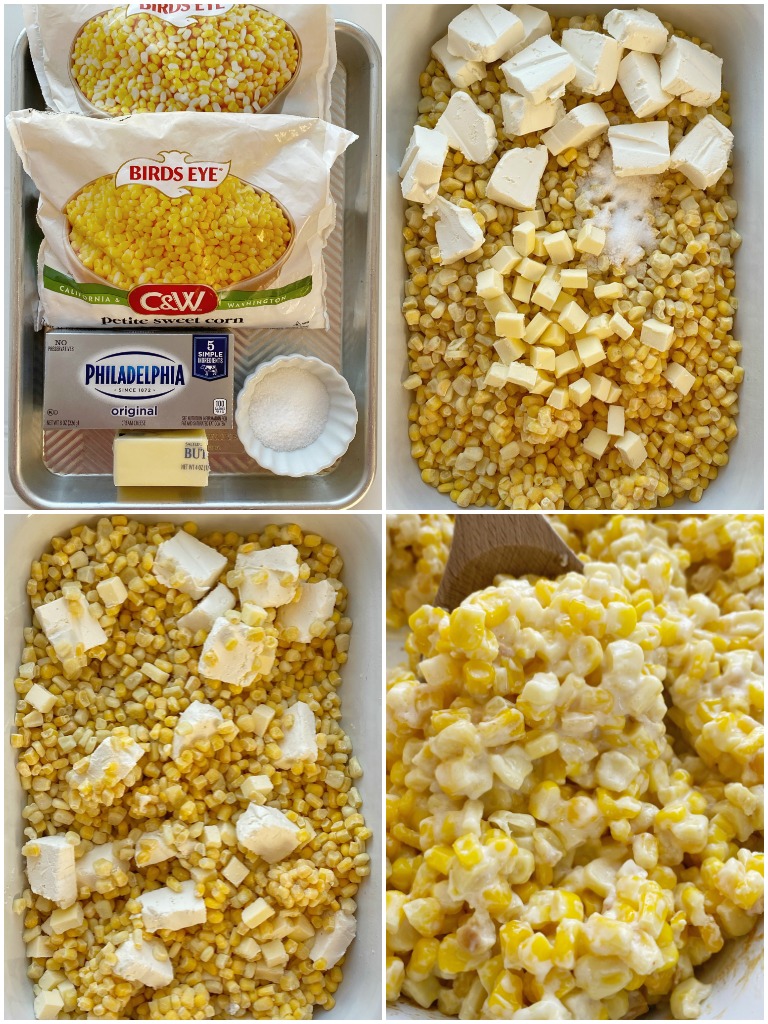 How to make creamed corn in the slow cooker with step-by-step pictures. 
