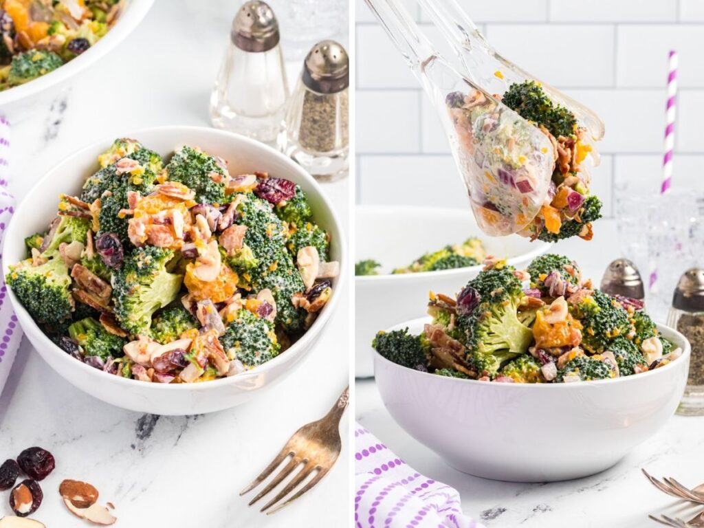Bacon Mandarin Broccoli Salad Together as Family