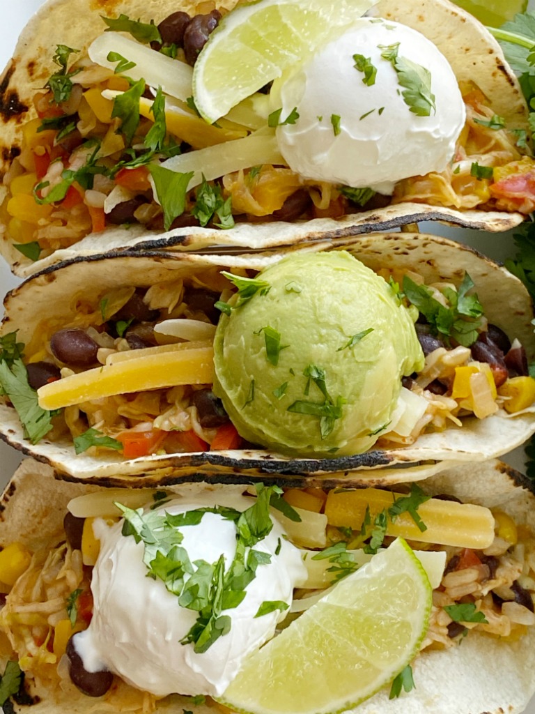 Black Bean, Rice & Vegetable Tacos - Together as Family