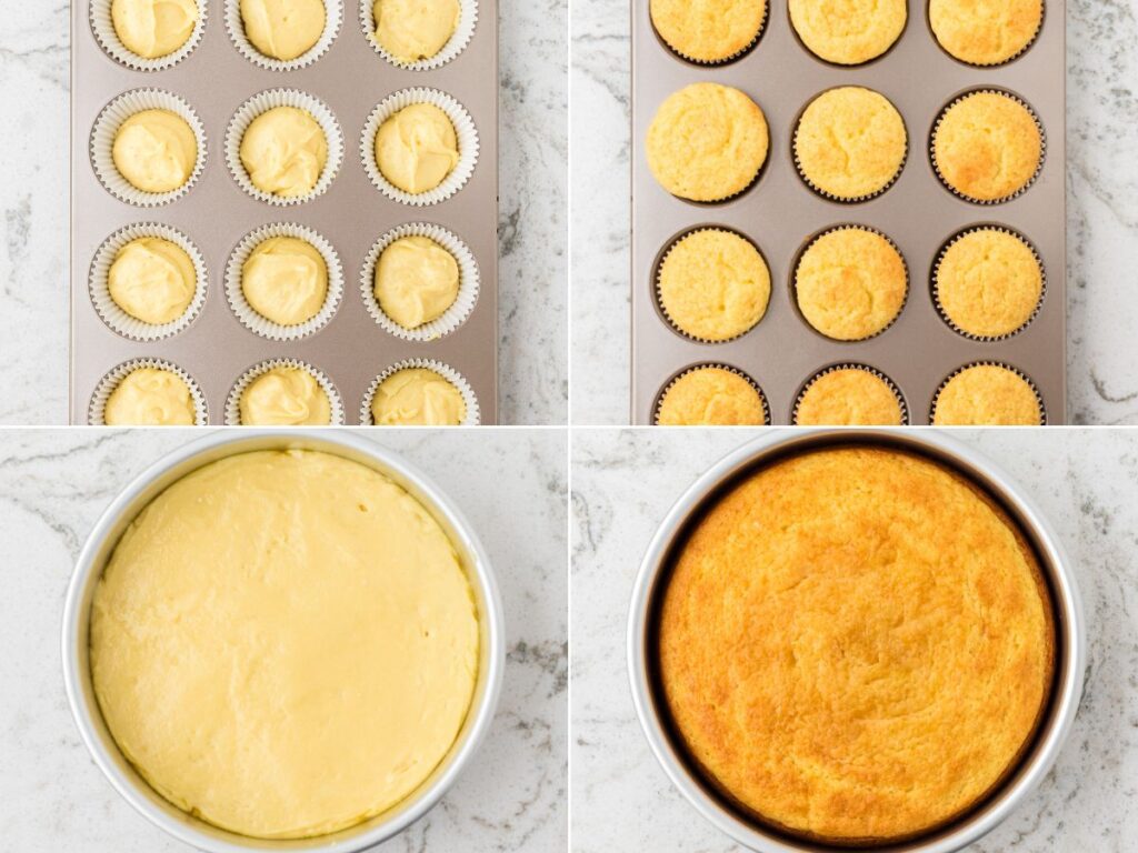 process images for how to make a box cake mix taste homemade.