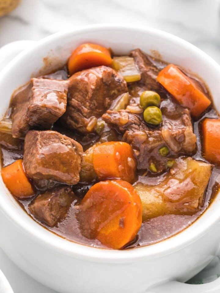 Slow Cooker Apple Cider Beef Stew Together as Family