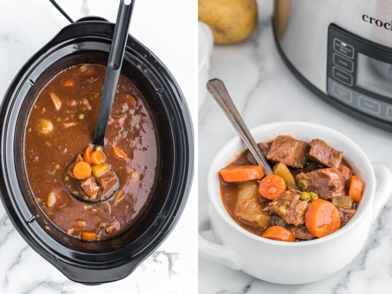 Slow Cooker Apple Cider Beef Stew Together as Family