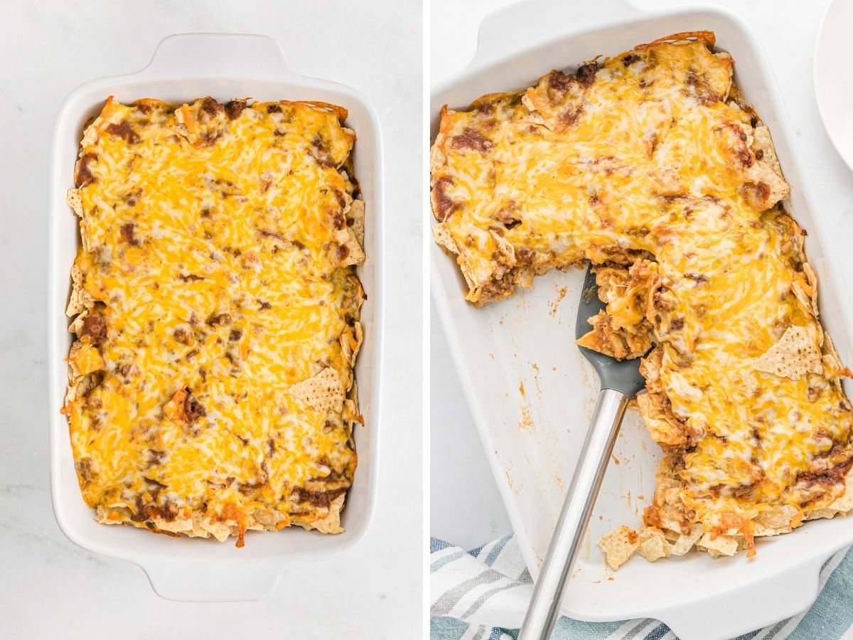 Step by step photos showing how to make this casserole recipe. 