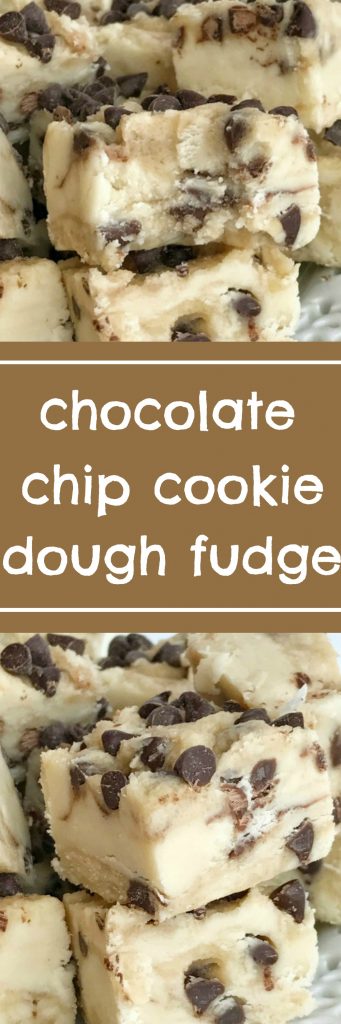 A sweet & creamy fudge that tastes exactly like chocolate chip cookie dough! No eggs so it's perfectly safe to eat. If you're looking for an extra sweet treat this Holiday and Christmas season then you have to try this chocolate chip cookie dough fudge #recipe! togetherasfamily.com #fudge #chocolatechipcookies #christmascookies
