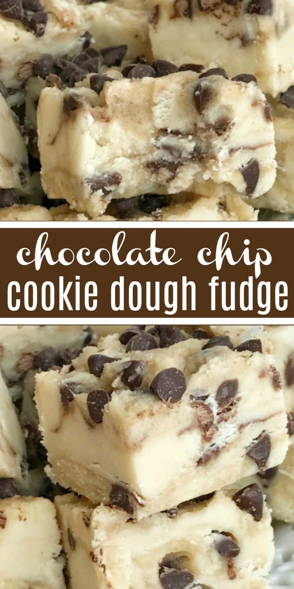 Chocolate Chip Cookie Dough Fudge | Fudge Recipe | Chocolate Chip Cookie Dough | Chocolate chip cookie dough fudge is a sweet & creamy fudge that tastes exactly like chocolate chip cookie dough! No eggs so it's perfectly safe to eat. If you're looking for an extra sweet treat then you have to try this fudge recipe. #fudge #christmasrecipes #cookiedoughfudge #dessertrecipes