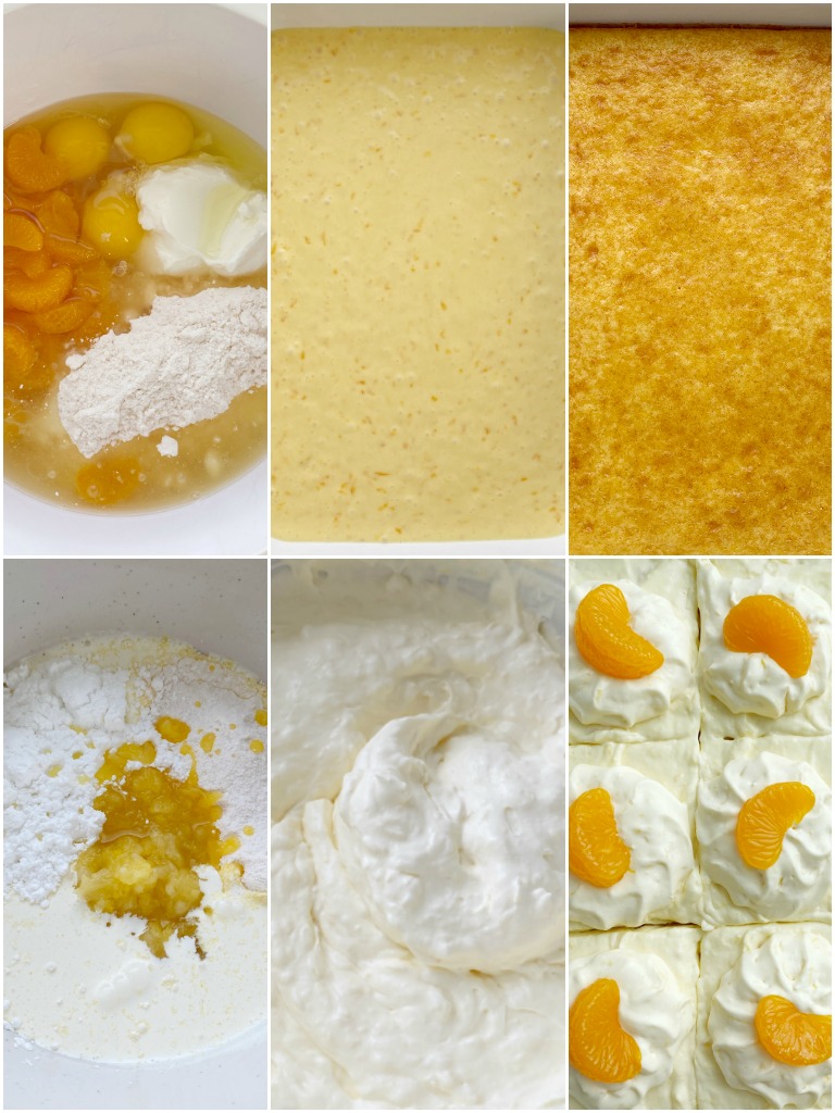 Pig Pickin' Cake Recipe | Cake Mix | Boxed Cake Mix | Easy Dessert Recipe | Orange Pineapple Cake is an easy cake recipe that starts with a boxed cake mix and canned mandarin oranges. Topped with a delicious and fluffy whipped pineapple vanilla pudding frosting. So moist, light, and refreshing. 