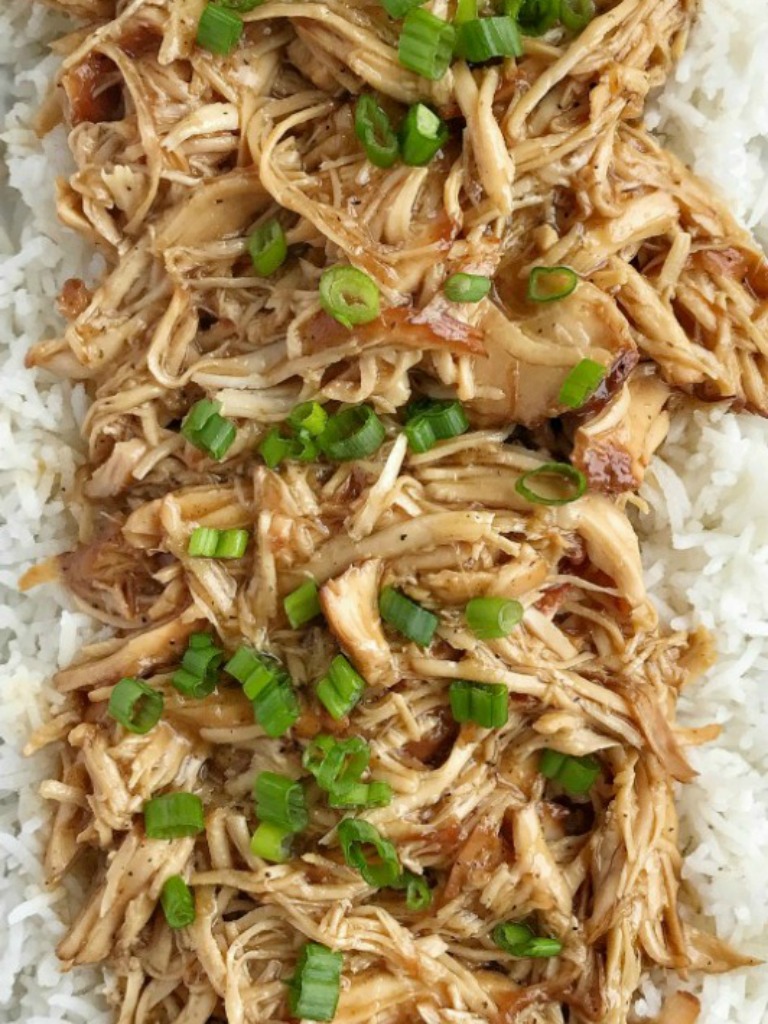 Sweet Garlic Chicken is an easy, dump & go, crock pot dinner recipe. Boneless, skinless chicken breasts cook in an easy homemade sweet garlic sauce all day. Serve over rice and garnish with green onions.