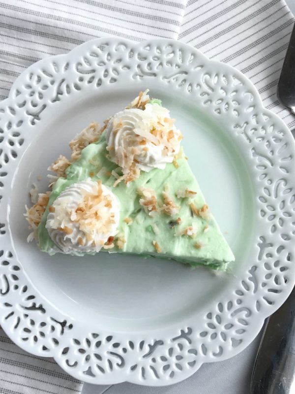 {no bake} Coconut Pistachio Cream Pie Together as Family