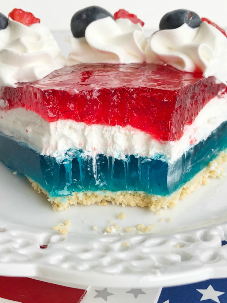4th of July Patriotic Jello Pie