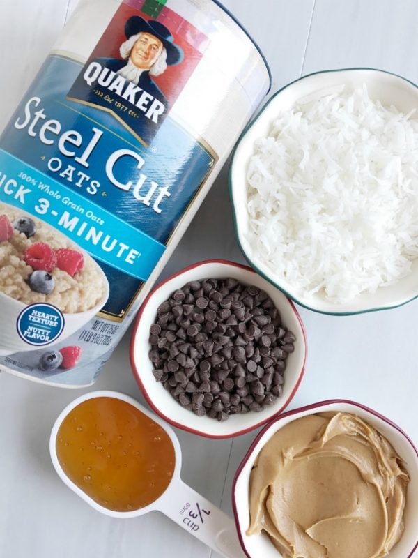 Steel Cut Oatmeal Energy Bites Together as Family