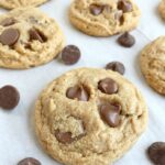 No flour peanut butter chocolate chip cookies are a simple cookie to make, perfect for those with a gluten allergy, and super quick to make! Only a few pantry staple ingredients is all you need for a deliciously sweet cookie with no flour and loaded with peanut butter and chocolate.