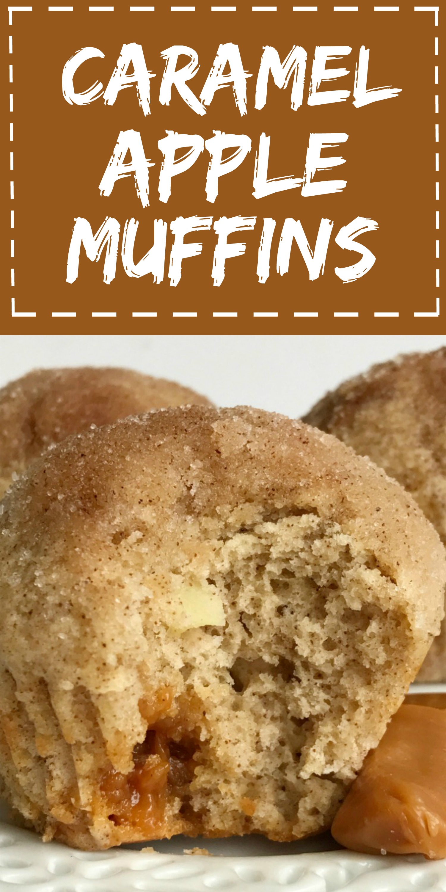Caramel Apple Muffins | Caramel Apple | Muffin Recipe | Caramel apple muffins are bursting with warm cinnamon & sugar, chunks of apple, and caramel pieces. They bake up perfectly round like a bakery! These muffins are a fun twist to the classic caramel apple. #muffins #muffinrecipe #caramelapple #snack #easyrecipe #recipeoftheday