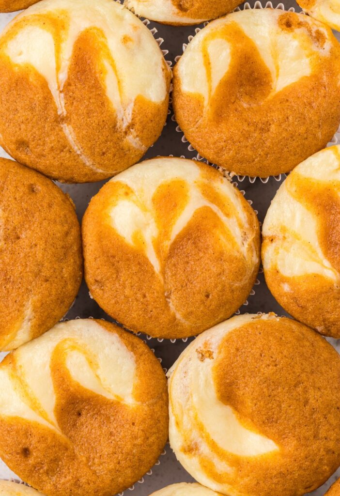 Top view of the muffins