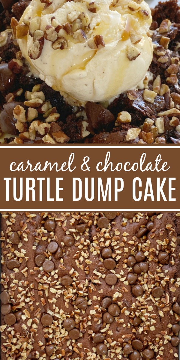 Caramel Chocolate Turtle Dump Cake Together as Family