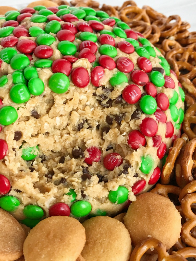 Christmas Cookie Dough Cheeseball Dip - Together as Family