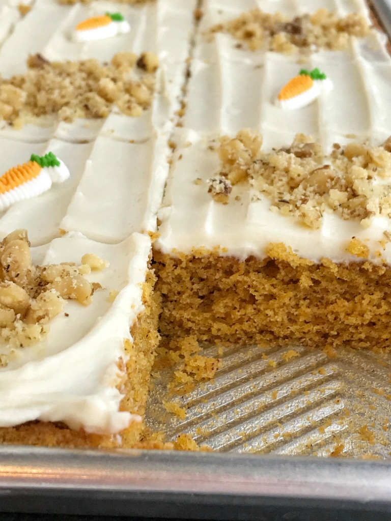 Sheet Pan Carrot Cake Bars