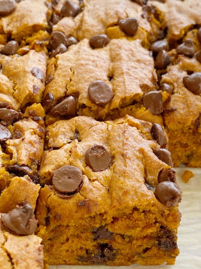 Pumpkin Chocolate Chip Bars Together As Family