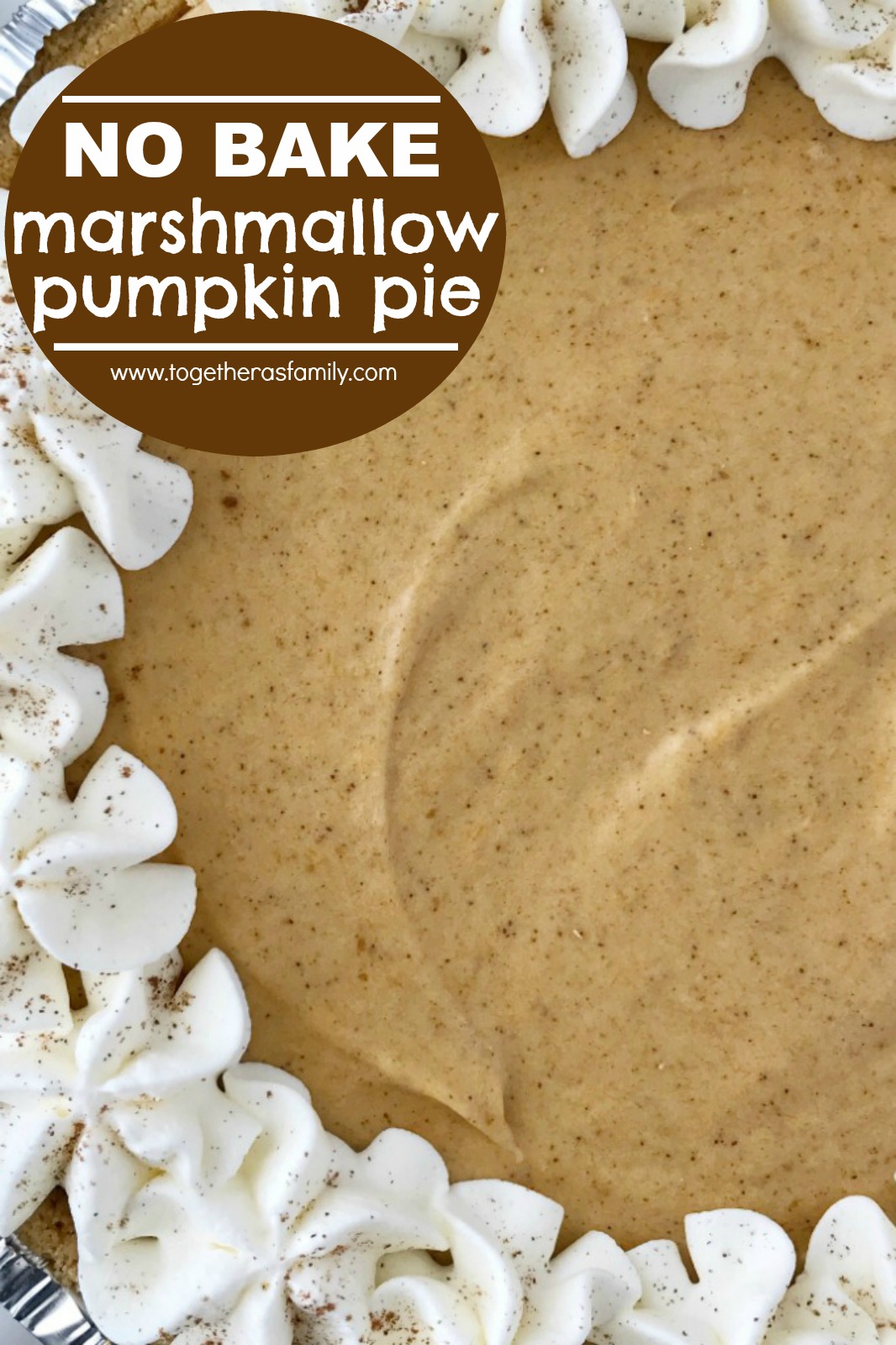 No Bake Marshmallow Pumpkin Pie | No Bake Pumpkin Pie | Pumpkin Recipes | No bake pumpkin pie with marshmallows is a sweet and creamy twist to classic pumpkin pie. Marshmallow, Cool whip, and pumpkin combine to make a delicious pumpkin pie in a store-bought graham cracker crust. #pumpkin #pumpkinrecipes #pumpkinpie #nobakerecipes #nobakedesserts #fallbaking