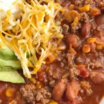 Easy Pantry Chili Recipe | Chili Recipe |Easy chili recipe is made with simple pantry ingredients that you probably have on hand. Ground beef and convenient canned items make for a thick & delicious easy chili recipe with taco seasonings! #chili #groundbeefrecipes #dinnerrecipe #recipeoftheday #tacos #tacochili
