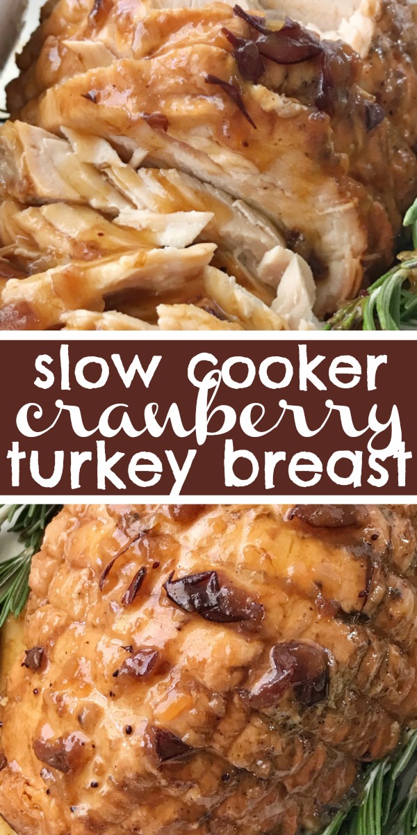 Crock Pot Cranberry Turkey Breast | Turkey Recipe | Thanksgiving Recipe | No need for a big turkey at Thanksgiving? Try this turkey recipe that gets cooked right in the crock pot with minimal ingredients. Flavorful, moist, and tender flaky turkey breast that is so easy and perfect for Thanksgiving dinner. No cleaning the bird! Let the slow cooker do all the work and it even makes it's own cranberry gravy. #thanksgivingrecipes #turkeyrecipes #turkey #dinner #recipeoftheday #holidayrecipe