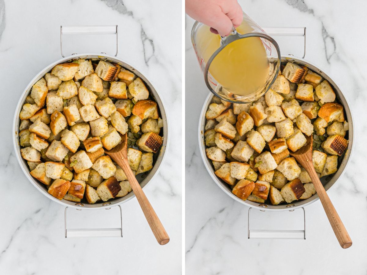How to make homemade stuffing with step by step process photos. 