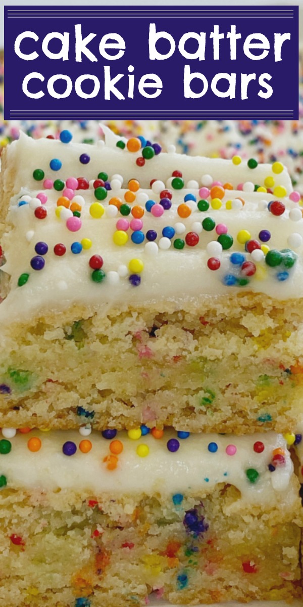 Funfetti Cake Batter Cookie Bars are so easy to make with a cake mix and sugar cookie mix, loaded with colorful sprinkles, and tastes exactly like cake batter. These will be a hit with everyone.