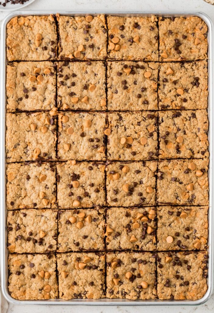 Cookie sheet of cookie bars 