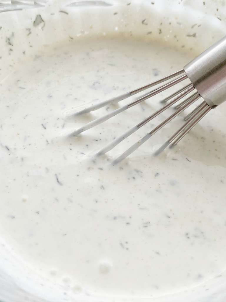 Ranch Dressing from Scratch | Ranch Dressing Recipe | Homemade Ranch Dressing is simple to make and tastes better than anything in the bottle! This ranch dressing recipe uses dried spices so it's cheap to make and easy. No chopping required. #ranchdressing #homemaderecipes #homemaderanchdressing #recipeoftheday