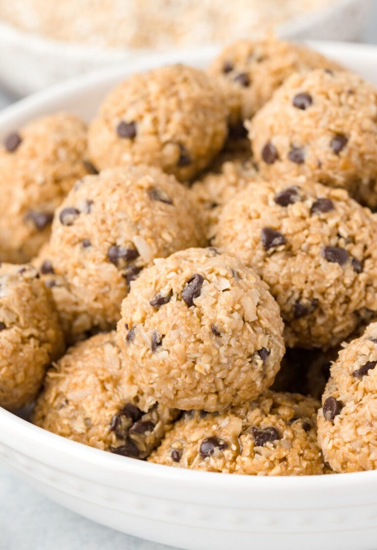 Steel Cut Oatmeal Energy Bites Together as Family