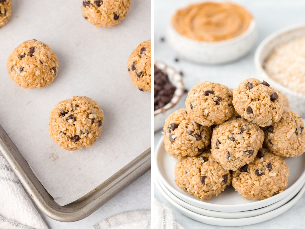 Steel Cut Oatmeal Energy Bites Together as Family