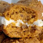 Carrot Cake Cheesecake Whoopie Pies | Whoopie Pies | Carrot Cake | Soft-baked, cake mix carrot cookies with a light and fluffy cheesecake cream filling. Carrot Cake Cheesecake Whoopie Pies are the best of both worlds. Carrot cake + whoopie pie! #carrotcake #cheesecakerecipes #carrotcakerecipes #easterrecipe #recipeoftheday #dessertideas #dessertrecipes