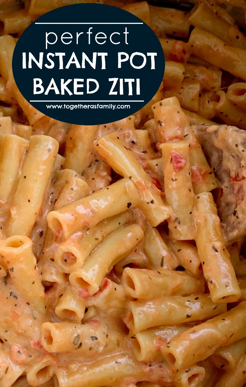 Perfect Instant Pot Baked Ziti | Instant Pot Recipe | Pressure Cooker | Baked Ziti | Baked Ziti is a family favorite dinner that's made even easier when you "bake" it in an Instant Pot! 15 minutes start to finish and only a few simple ingredients. Your family will love this perfect cheesy baked ziti recipe. #instantpotrecipes #pressurecooker #easyrecipe #dinnerideas #pasta #dinner