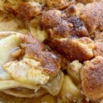 Snickerdoodle Apple Cobbler | Apple Dessert Recipe | Apple Recipes | Apple Cobbler with a sweet snickerdoodle cookie topping! Warm granny smith apples with cinnamon and sugar, topped with an easy snickerdoodle cookie topping. Serve with vanilla ice cream for the best apple cobbler ever. #applerecipes #appledessertrecipes #dessert #applecobbler #recipeoftheday #fallbaking