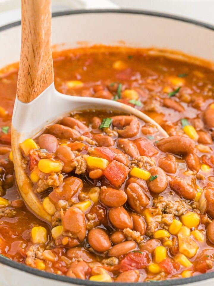 Family enjoying taco soup together