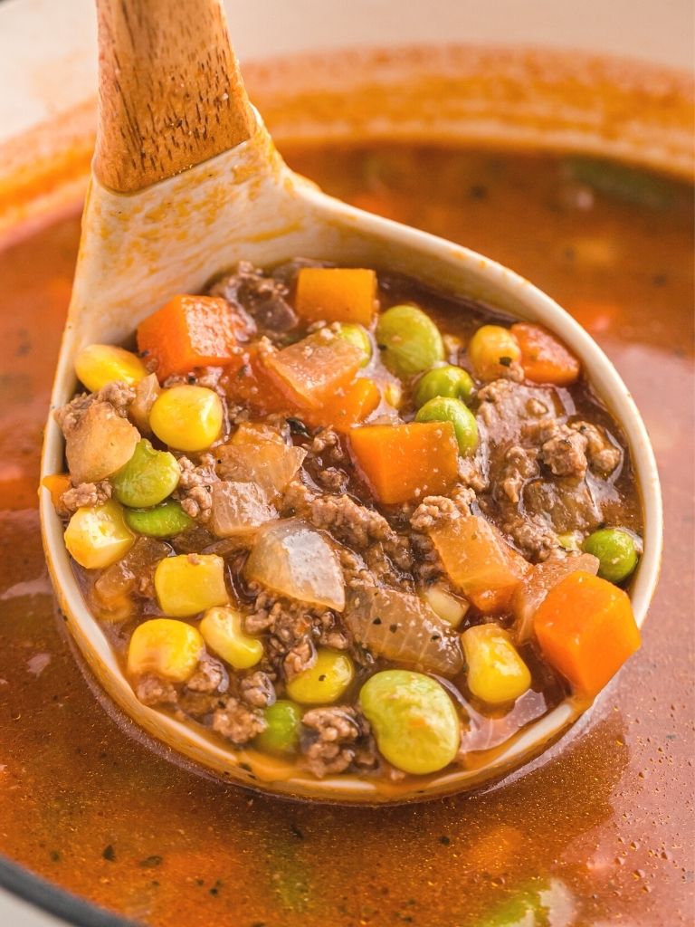Easy Vegetable Beef Soup - Together as Family
