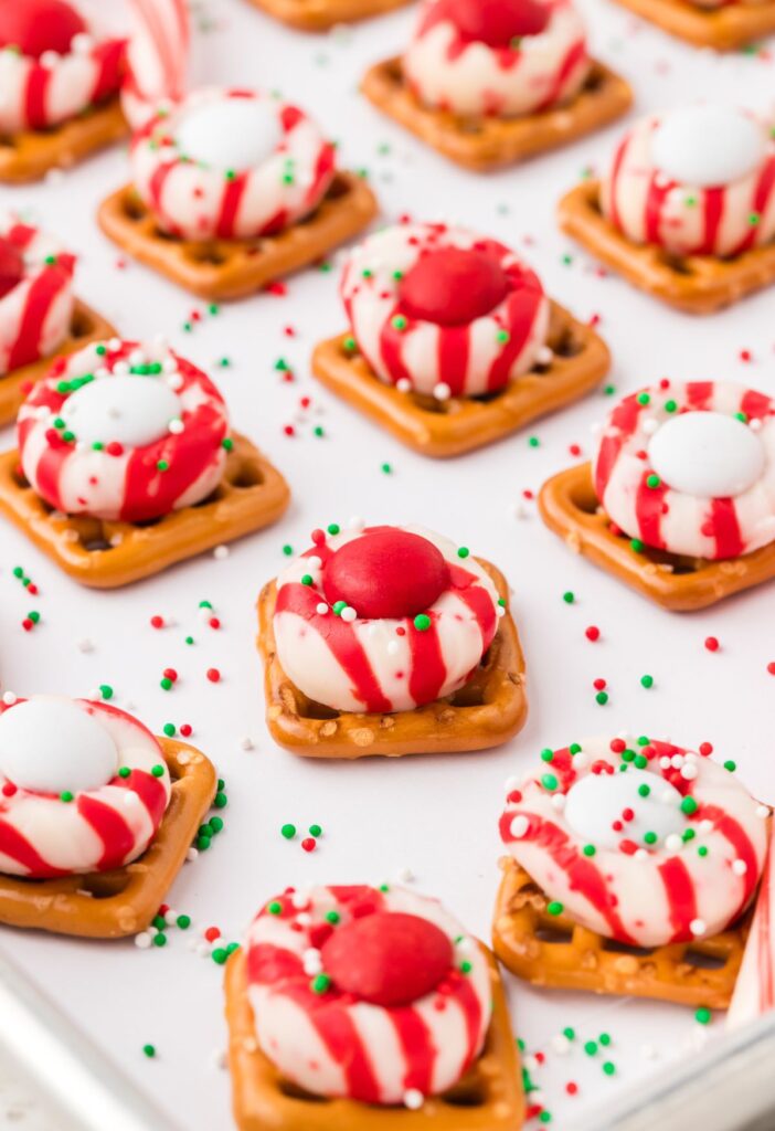 Pretzel bites on parchment paper