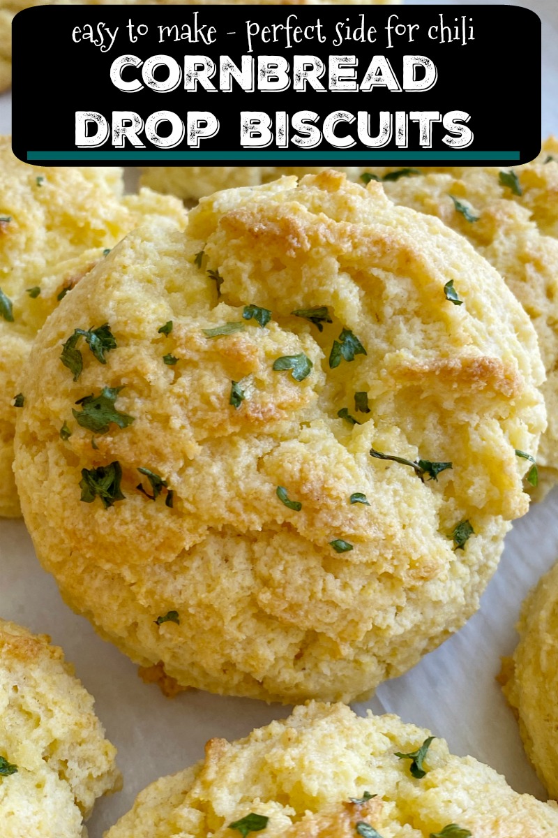 Cornbread Biscuits | Drop Biscuits | Biscuit Recipe | Cornbread Biscuits are easy drop biscuits that can be made in just minutes. Butter and sour cream make these cornbread biscuits so moist and buttery. #cornbreadrecipe #cornbreadbiscuits #biscuitrecipes #dropbiscuits #dropbiscuitrecipe #recipeoftheday