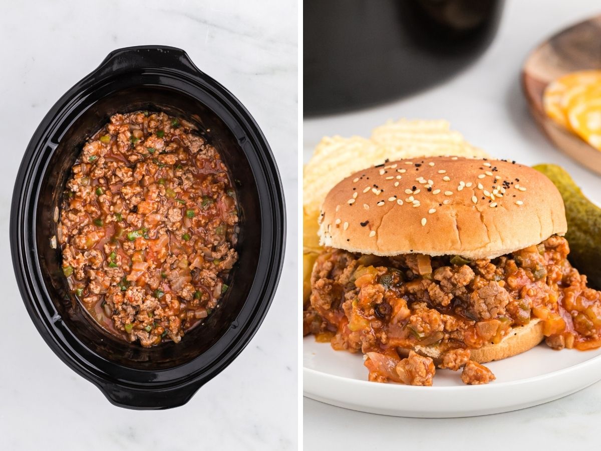 Step by step photo instructions for how to make sloppy joes. 