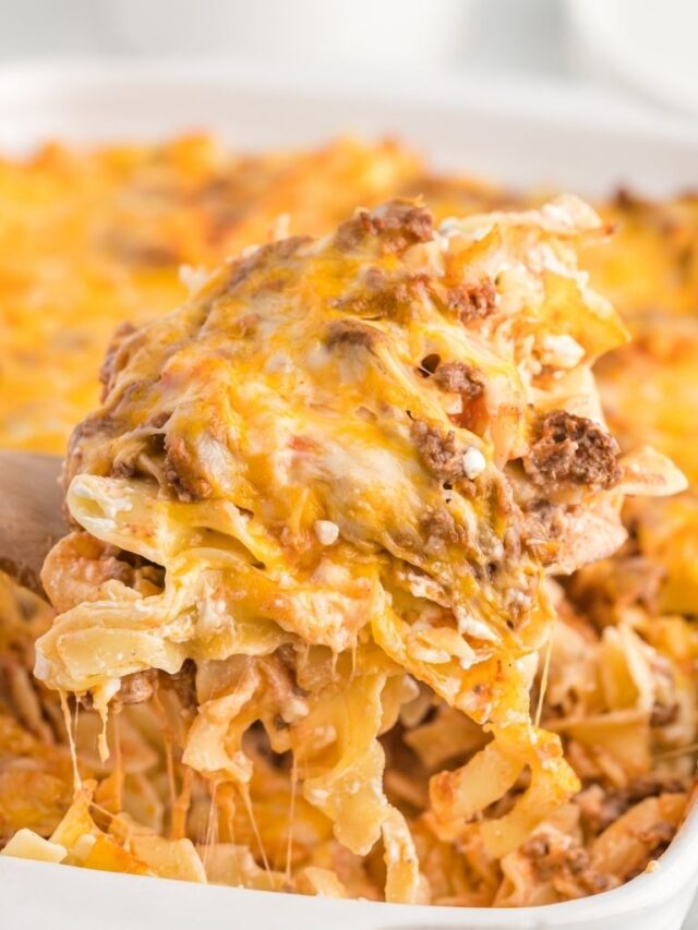 Creamy Beef Noodle Bake - Together as Family