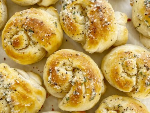 Easy Parmesan Garlic Knots Together As Family
