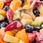 Close up of a fresh fruit salad