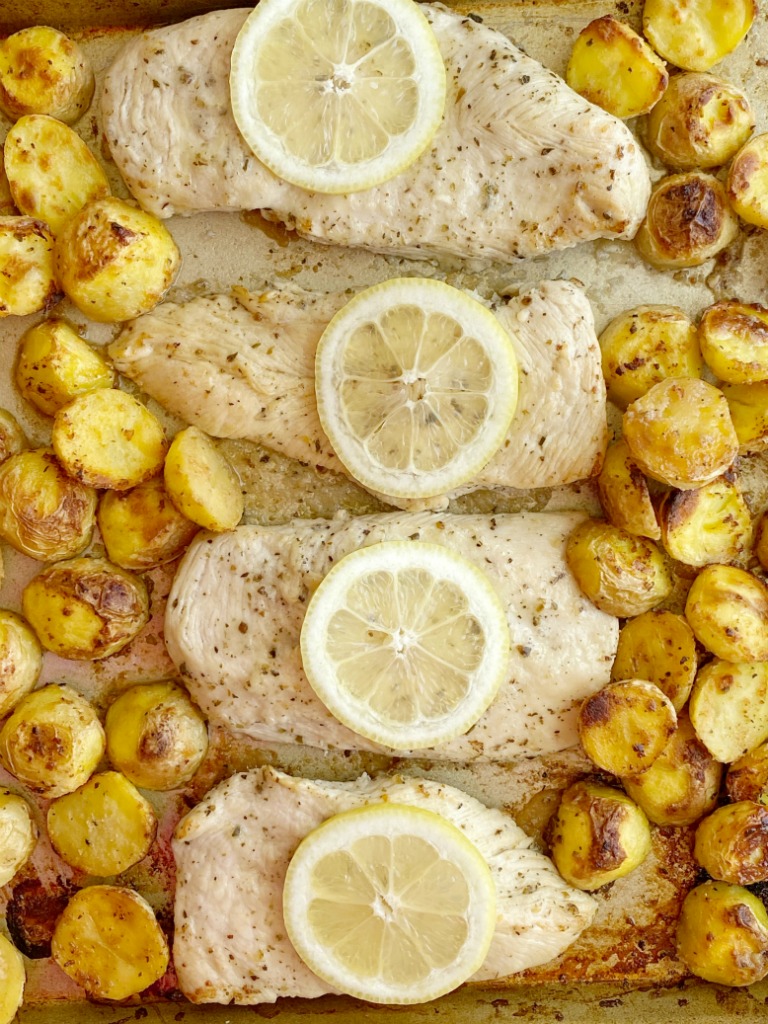 Lemon Chicken & Potatoes (sheet pan dinner recipe)